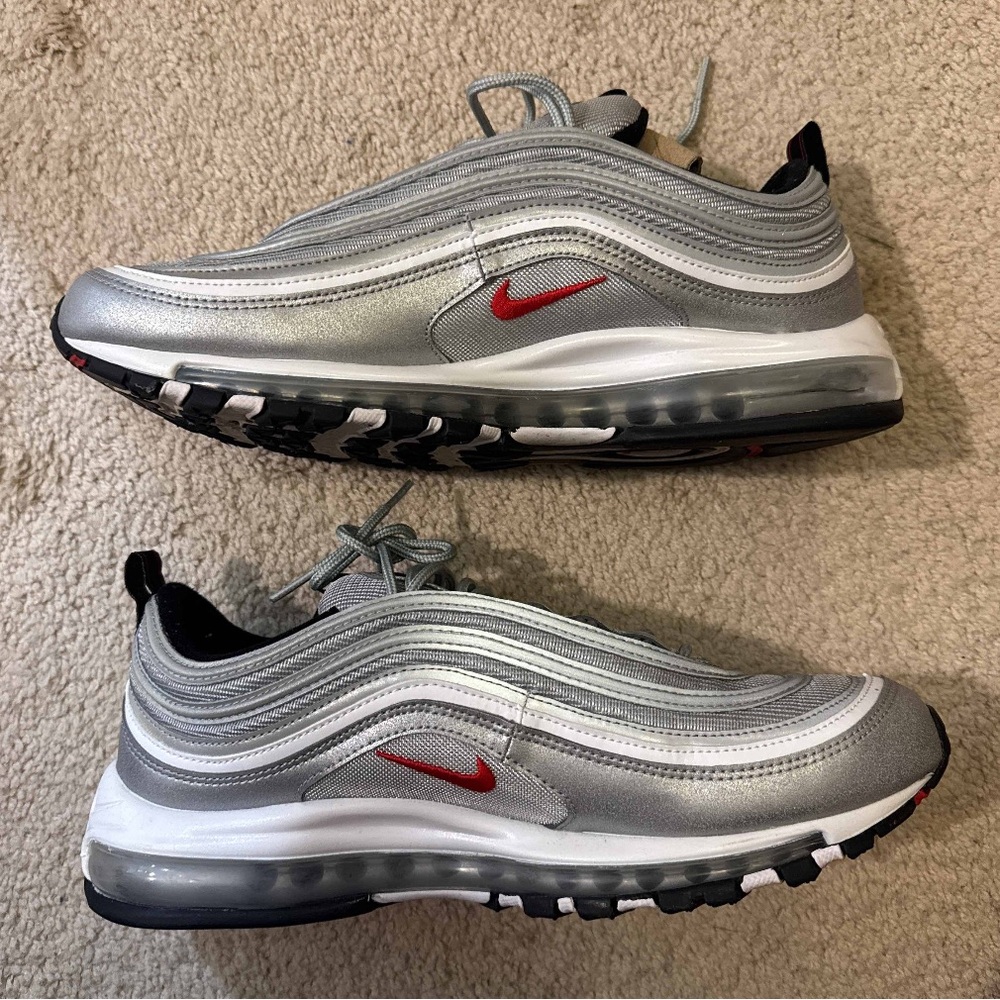Nike Air Max 97 OG 2022 Silver Bullets Sneakers Size 12